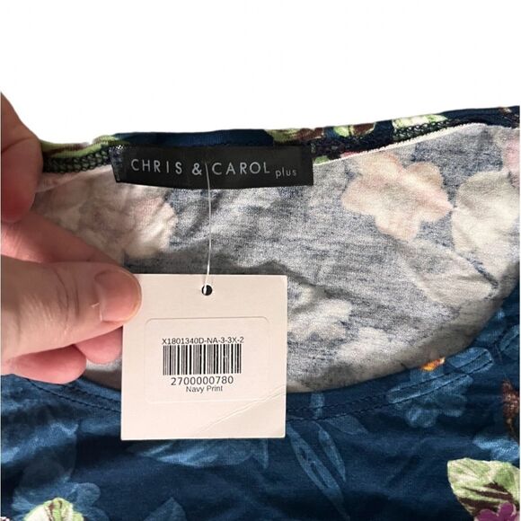 Chris & Carol FLORAL knit BABYDOLL dress NWT - Picture 6 of 7
